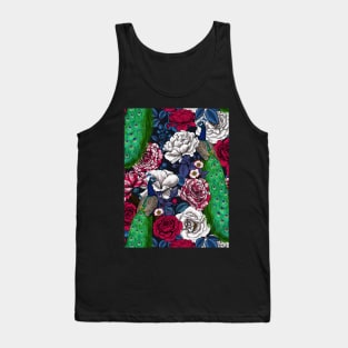 Peacocks in the rose garden 3 Tank Top